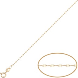 [CO509] CADENA HUECA ORO 18KL - 1.30MM