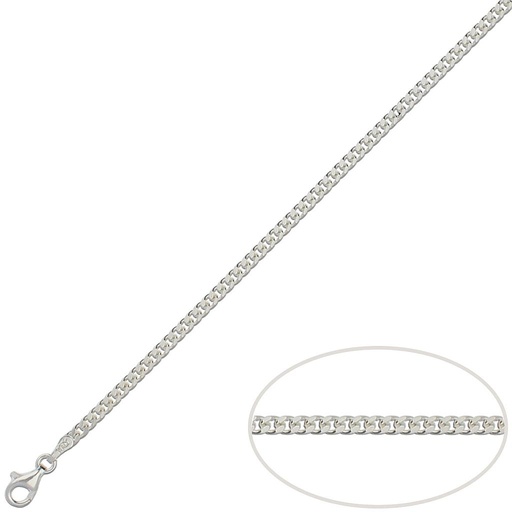 CADENA PLATA 925MM BARBADA - 3MM