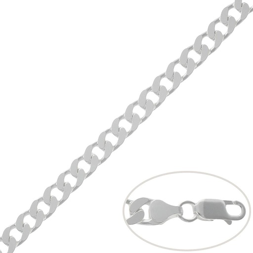 CADENA PLATA 925MM BARBADA - 7.50MM