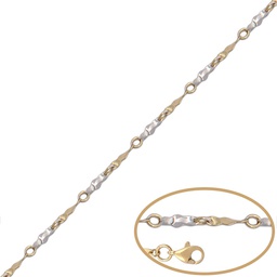 [PU1073] PULSERA BICOLOR ORO 18KL