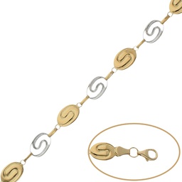 [PU833] PULSERA BICOLOR ORO 18KL
