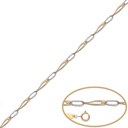 [PU1072] PULSERA BICOLOR ORO 18KL