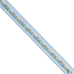 [PU639] PULSERA BICOLOR ORO 18KL