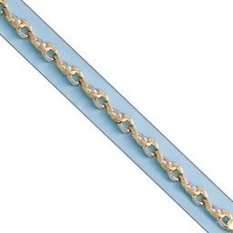 [PU296] PULSERA BICOLOR ORO 18KL