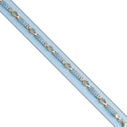 [PU641] PULSERA BICOLOR ORO 18KL