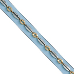 [PU301] PULSERA BICOLOR ORO 18KL