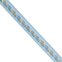 [PU1286] PULSERA BICOLOR ORO 18KL