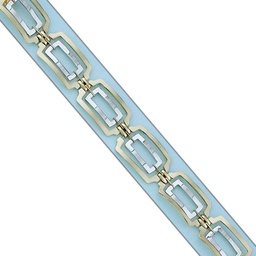 [PU1580] PULSERA BICOLOR ORO 18KL