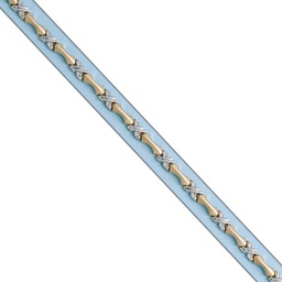 [PU645] PULSERA BICOLOR ORO 18KL