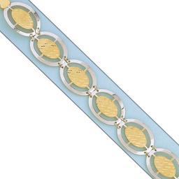 [PU370] PULSERA BICOLOR ORO 18KL