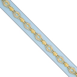 [PU373] PULSERA BICOLOR ORO 18KL