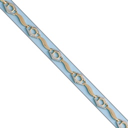 [PU646] PULSERA BICOLOR ORO 18KL