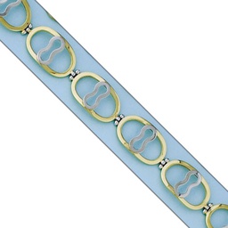 [PU1719] PULSERA BICOLOR ORO 18KL