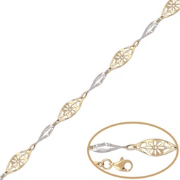 [PU1078] PULSERA BICOLOR ORO 18KL 