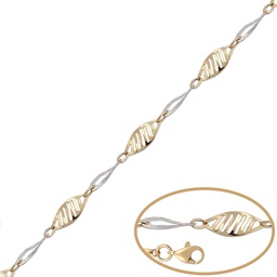 [PU1077] PULSERA BICOLOR ORO 18KL 