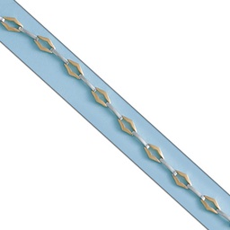 [PU151] PULSERA BICOLOR ORO 18KL  TROQUELADAS