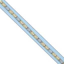 [PU1602] PULSERA BICOLOR ORO 18KL CIRCONITAS