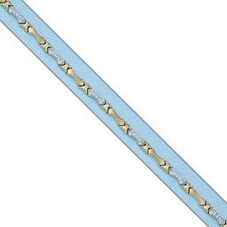 [PU1598] PULSERA BICOLOR ORO 18KL CIRCONITAS