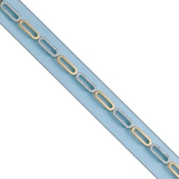 [PU171] PULSERA BICOLOR ORO 18KL CIRCONITAS