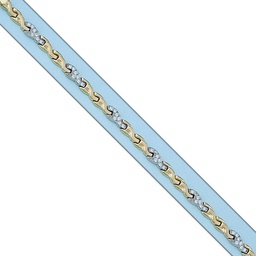 [PU1600] PULSERA BICOLOR ORO 18KL CIRCONITAS