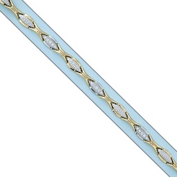 [PU1591] PULSERA BICOLOR ORO 18KL CIRCONITAS