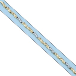 [PU1601] PULSERA BICOLOR ORO 18KL CIRCONITAS