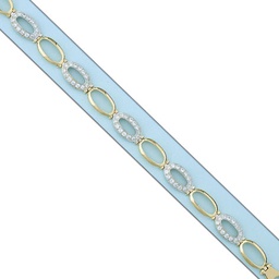 [PU1328] PULSERA BICOLOR ORO 18KL CIRCONITAS