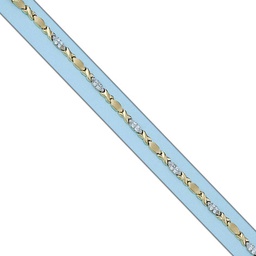 [PU1599] PULSERA BICOLOR ORO 18KL CIRCONITAS