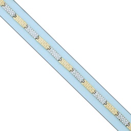 [PU1329] PULSERA BICOLOR ORO 18KL CIRCONITAS