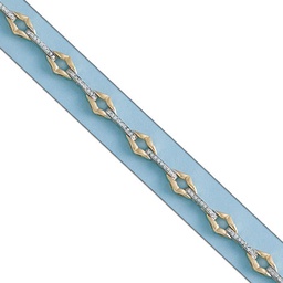 [PU177] PULSERA BICOLOR ORO 18KL CIRCONITAS