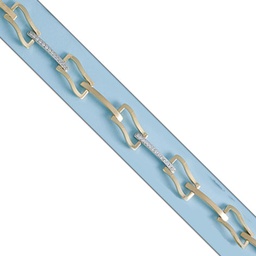 [PU161] PULSERA BICOLOR ORO 18KL CIRCONITAS