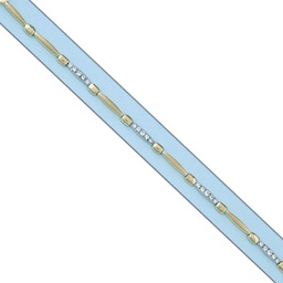 [PU1604] PULSERA BICOLOR ORO 18KL CIRCONITAS