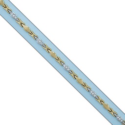 [PU1596] PULSERA BICOLOR ORO 18KL CIRCONITAS