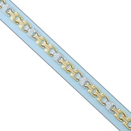 [PU1334] PULSERA BICOLOR ORO 18KL CIRCONITAS