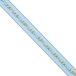 [PU1608] PULSERA BICOLOR ORO 18KL CIRCONITAS