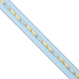 [PU1330] PULSERA BICOLOR ORO 18KL CIRCONITAS
