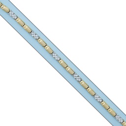 [PU1595] PULSERA BICOLOR ORO 18KL CIRCONITAS