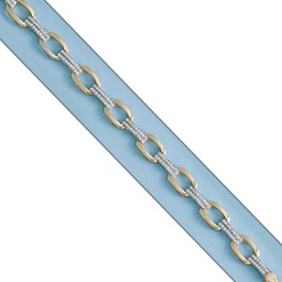 [PU176] PULSERA BICOLOR ORO 18KL CIRCONITAS