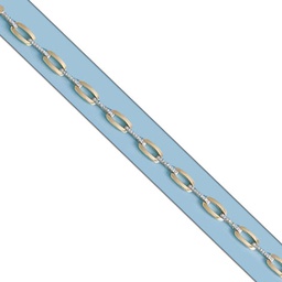 [PU163] PULSERA BICOLOR ORO 18KL CIRCONITAS 