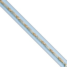 [PU640] PULSERA BICOLOR ORO 18KL GRECA