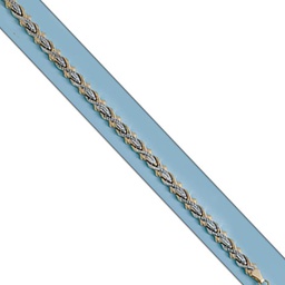 [PU132] PULSERA BICOLOR ORO 18KL TROQUELADA