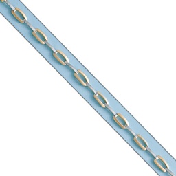 [PU147] PULSERA BICOLOR ORO 18KL TROQUELADA
