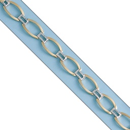 [PU152] PULSERA BICOLOR ORO 18KL TROQUELADA