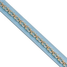 [PU155] PULSERA BICOLOR ORO 18KL TROQUELADA