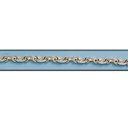 [PU138] PULSERA BICOLOR ORO 18KL TROQUELADA