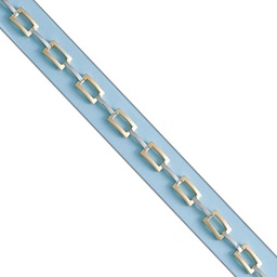 [PU149] PULSERA BICOLOR ORO 18KL TROQUELADA