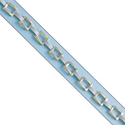 [PU146] PULSERA BICOLOR ORO 18KL TROQUELADA