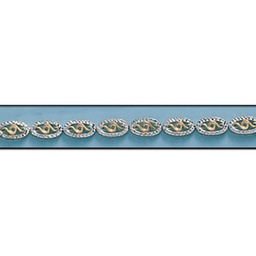 [PU143] PULSERA BICOLOR ORO 18KL TROQUELADA