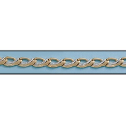[PU137] PULSERA BICOLOR ORO 18KL TROQUELADA