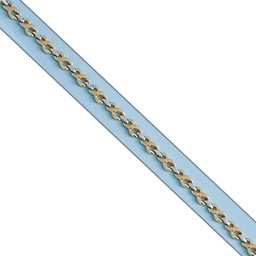 [PU148] PULSERA BICOLOR ORO 18KL TROQUELADA